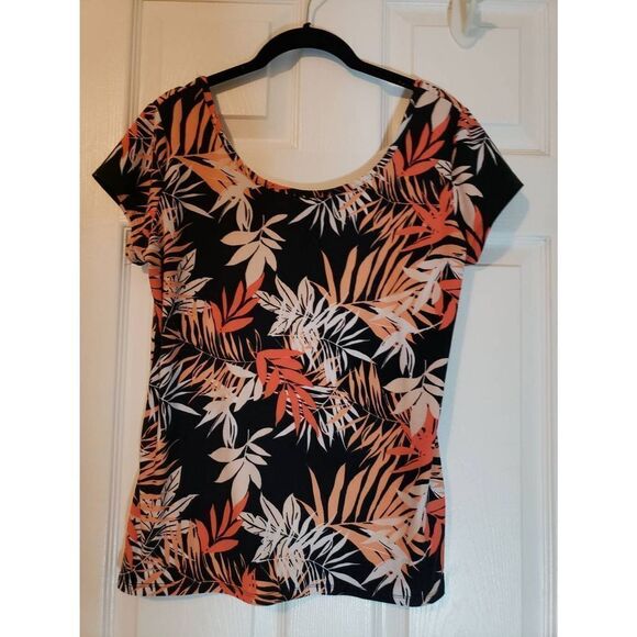 Leaf Pattern Shirt SZ 1X - Picture 2 of 6